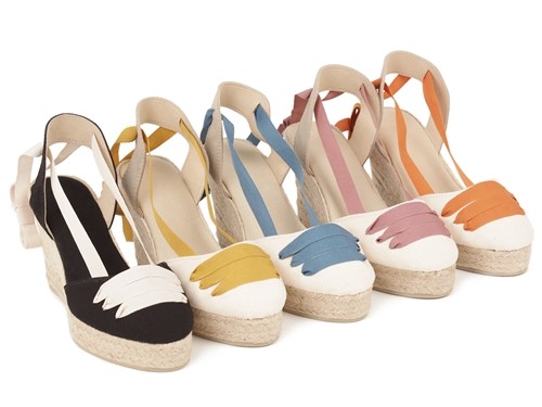 Alpargata FIGUERES cuña alta y plataforma con cintas