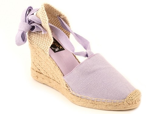 Alpargata cuña alta con cintas mujer (Mod.500)