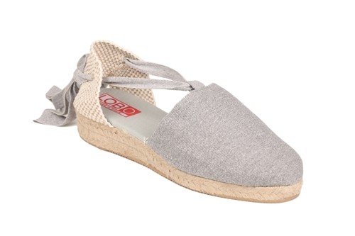 Alpargata cuña baja con cintas mujer (Mod.100)