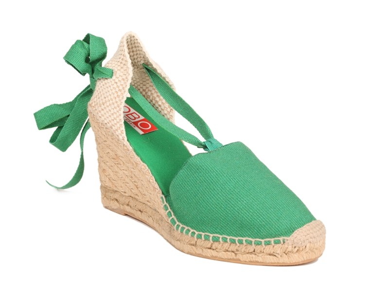 Alpargata cuña alta con cintas mujer (Mod.500)