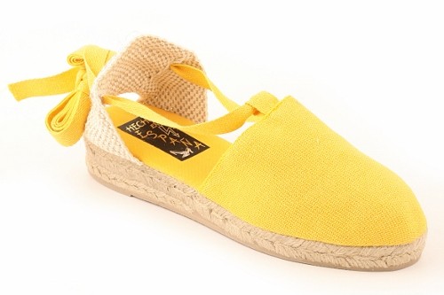 Alpargata cuña baja con cintas niños (Mod. 100)