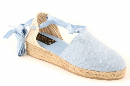 Alpargata cuña baja con cintas niños (Mod. 100)
