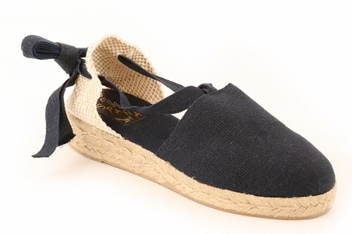 Alpargata cuña baja con cintas mujer (Mod.100)