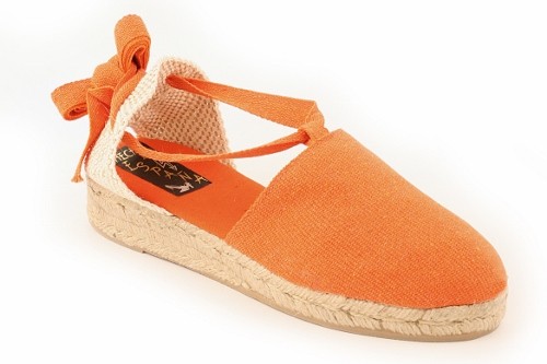 Alpargata cuña baja con cintas mujer (Mod.100)