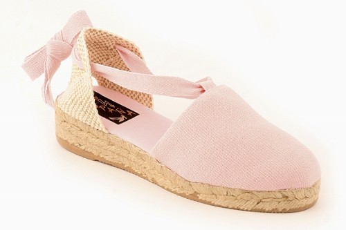 Alpargata cuña baja con cintas mujer (Mod.100)