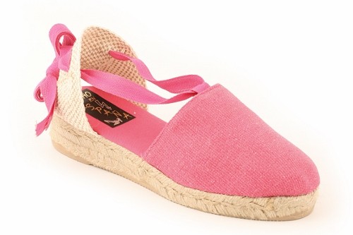 Alpargata cuña baja con cintas mujer (Mod.100)
