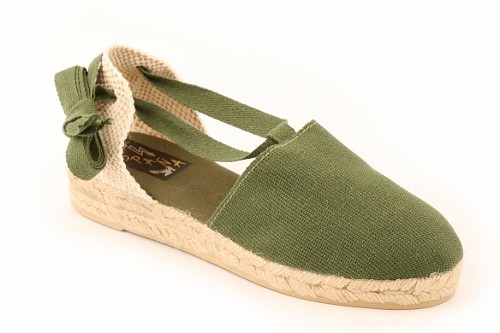 Alpargata cuña baja con cintas mujer (Mod.100)