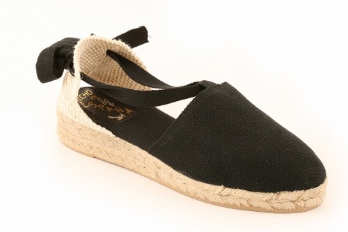 Alpargata cuña baja con cintas mujer (Mod.100)