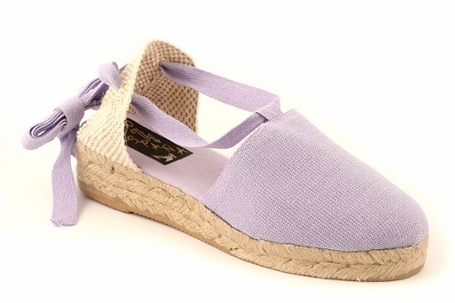 Alpargata cuña baja con cintas mujer (Mod.100)
