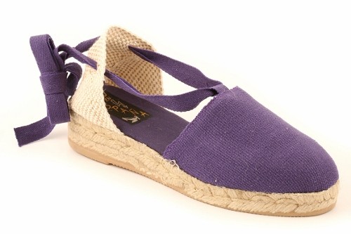 Alpargata cuña baja con cintas mujer (Mod.100)