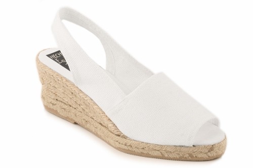 Alpargata cuña media abierta y talonera mujer (Mod. 303)