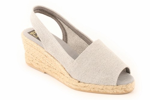 Alpargata cuña media abierta y talonera mujer (Mod. 303)