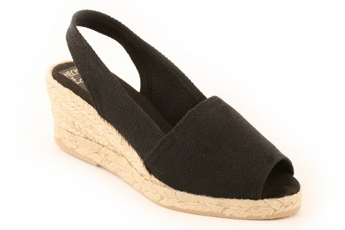 Alpargata cuña media abierta y talonera mujer (Mod. 303)