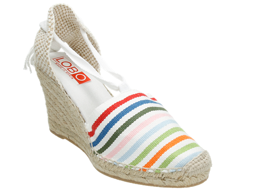 Alpargata cuña alta con cintas mujer (Mod.500)