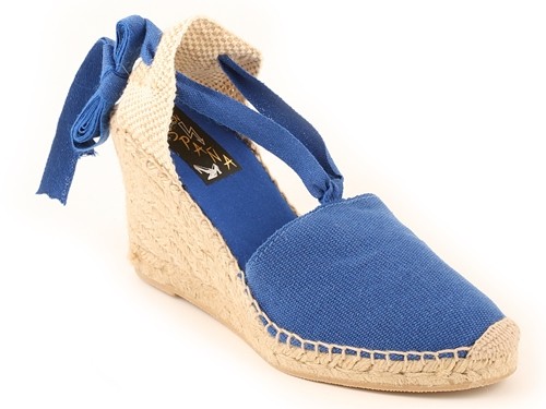 Alpargata cuña alta con cintas mujer (Mod.500)