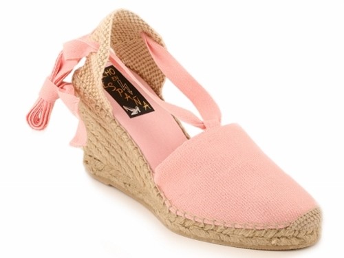 Alpargata cuña alta con cintas mujer (Mod.500)
