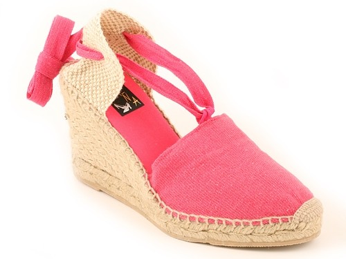 Alpargata cuña alta con cintas mujer (Mod.500)