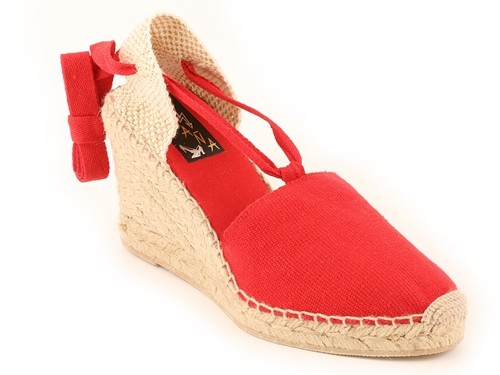 Alpargata cuña alta con cintas mujer (Mod.500)