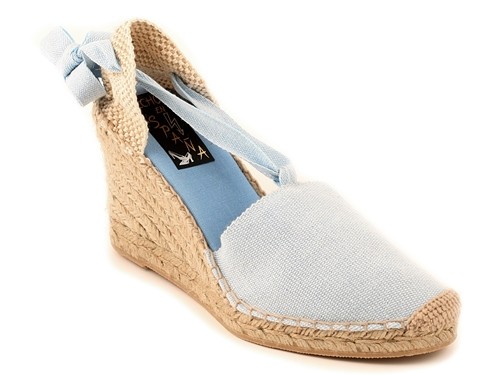 Alpargata cuña alta con cintas mujer (Mod.500)