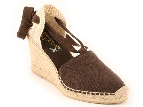 Alpargata cuña alta con cintas mujer (Mod.500)