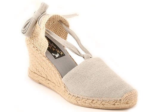 Alpargata cuña alta con cintas mujer (Mod.500)