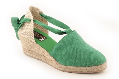 Alpargata cuña media con cintas mujer (Mod.503)
