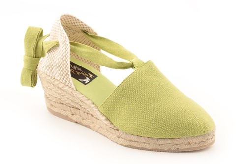Alpargata cuña media con cintas mujer (Mod.503)