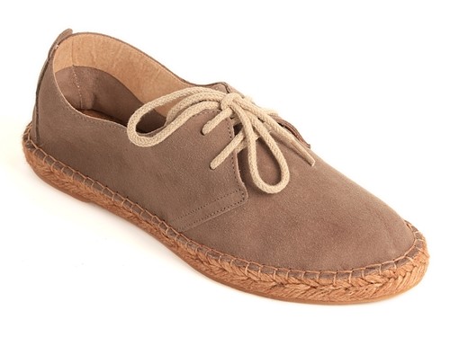 Alpargata plana Blucher de serraje para mujer (Mod.37)