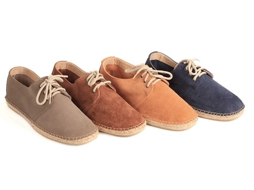 Alpargata plana Blucher de serraje para hombre (Mod.43)