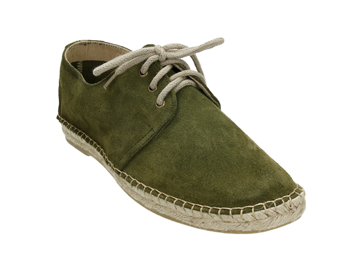 Alpargata plana Blucher de serraje para hombre (Mod.43)