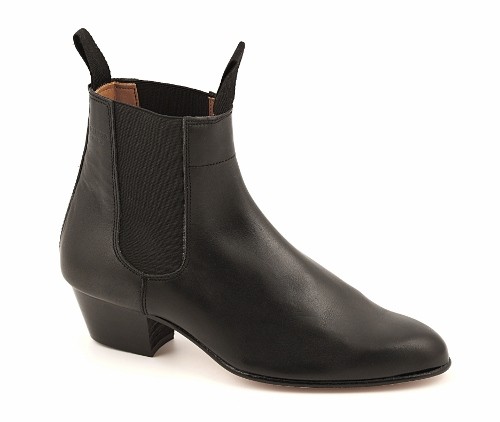 Botín de piel con tacón cubano (510-03)