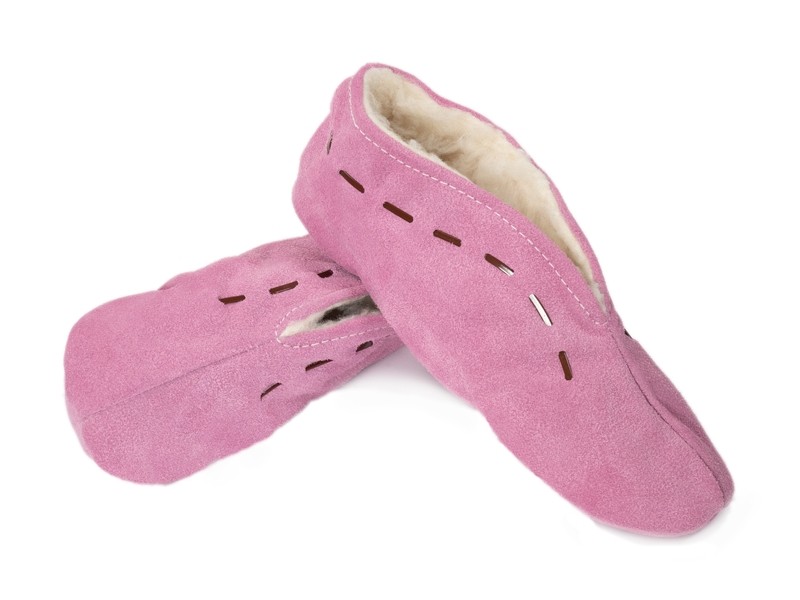 Babucha de serraje forrada para mujer