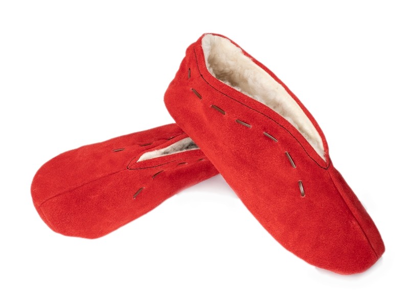 Babucha de serraje forrada para mujer