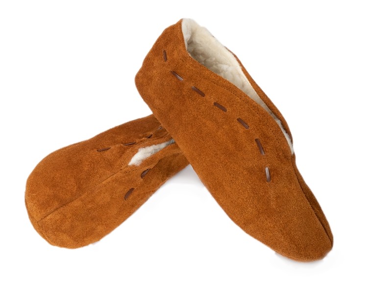 Babucha de serraje forrada para mujer