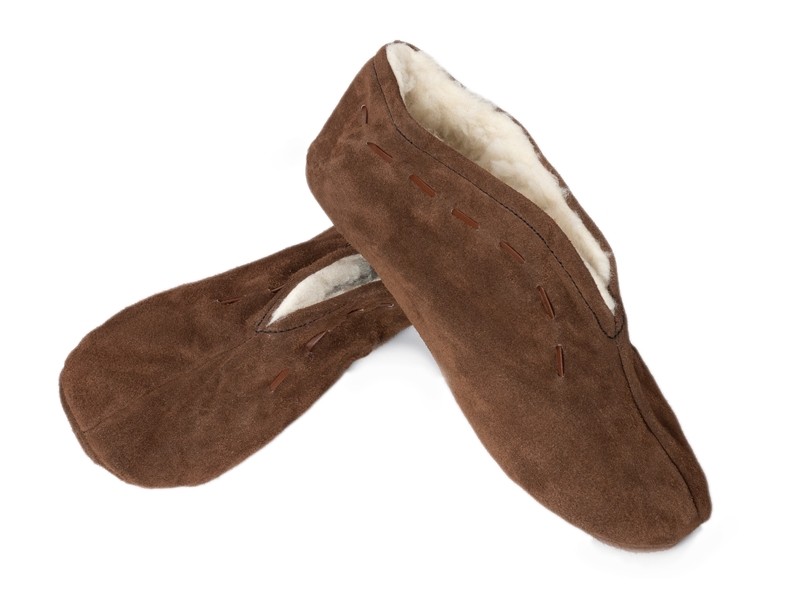 Babucha de serraje forrada para hombre