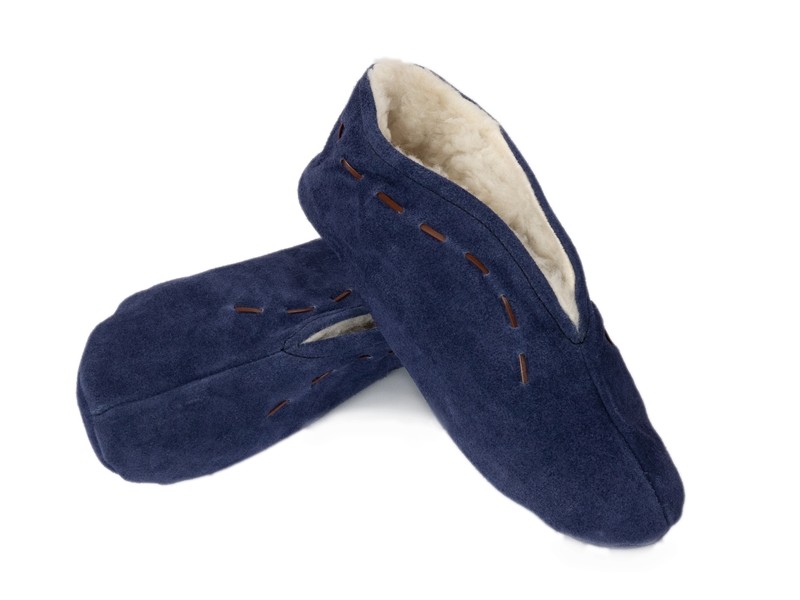 Babucha de serraje forrada para hombre