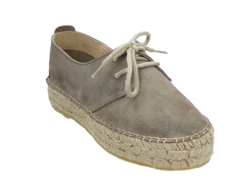 Alpargata plana Blucher de serraje doble suela mujer (Mod. 37 Doble)