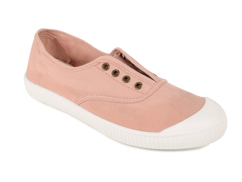 Bamba de lona con elástico y puntera