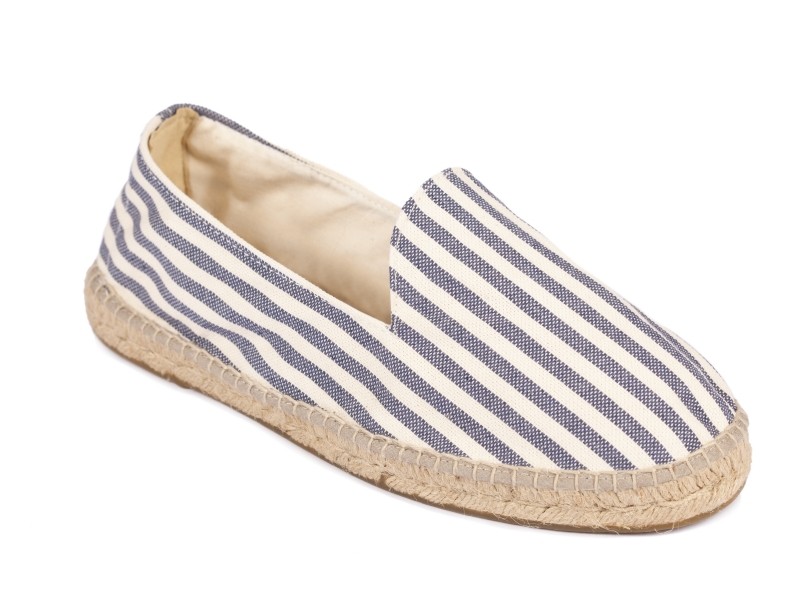 Alpargata plana COPETE de RAYAS hombre