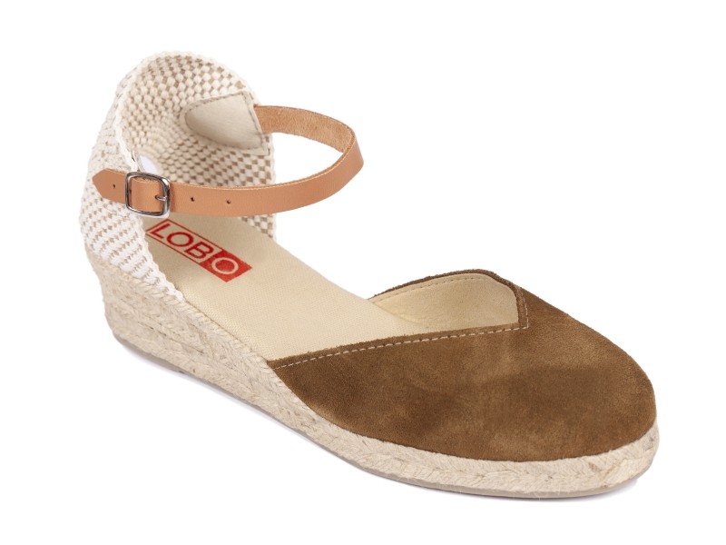 Alpargata GAIA SERRAJE cuña media escote en V con pulsera