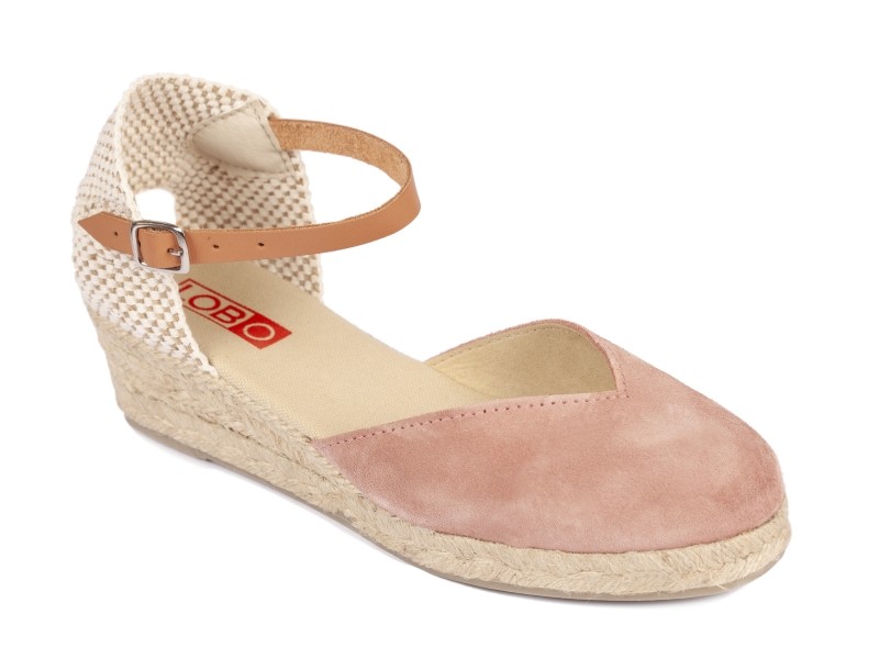 Alpargata GAIA SERRAJE cuña media escote en V con pulsera