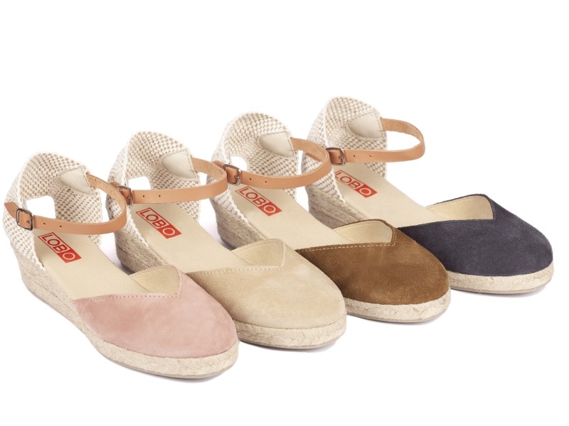 Alpargata GAIA SERRAJE cuña media escote en V con pulsera